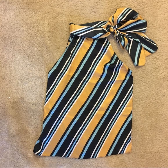 NWOT💕 Zara Striped Halter Neck Blouse - Picture 5 of 5